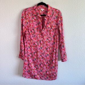Gap Women’s Pink Floral Rose Print Shirtdress